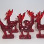Mosser Glass Red Mini Christmas Reindeer Deer Figurine Made In USA!