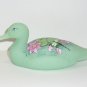 Fenton Glass Jadeite Jade Frog Lily Pad Mallard Duck Figurine FAGCA Ltd Ed 36