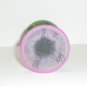 Fenton Glass Crystal Satin Vibrant Flower Bumble Bee Pedestal Egg FAGCA Ltd Ed