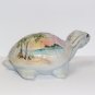 Fenton Glass Marble Treasure Chest Beach Turtle Figurine Ltd Ed #18/37 M. Kibbe
