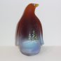Fenton Glass Amber Christmas Sleigh Bear Penguin Figurine Ltd Ed #13/29 M Kibbe
