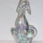 Viking Mold Epic Line Crystal Carnival Glass Sitting Dog Figurine Mosser USA