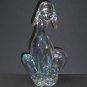 Viking Mold Epic Line Crystal Carnival Glass Sitting Dog Figurine Mosser USA