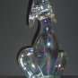 Viking Mold Epic Line Crystal Carnival Glass Sitting Dog Figurine Mosser USA