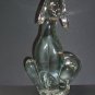 Viking Mold Epic Line Crystal Glass Sitting Dog Figurine Mosser Made USA