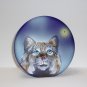 Fenton Glass Cobalt Blue Lynx Wild Cat Paperweight Ltd Ed #3/6 JK Spindler