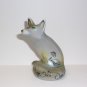 Fenton Glass Grey Marble Minnesota Loon Fox Figurine Ltd Ed #4/14 M Kibbe