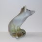Fenton Glass Grey Marble Minnesota Loon Fox Figurine Ltd Ed #4/14 M Kibbe