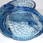 Wilkerson Glass Blue Glow Turkey Covered Candy Dish UV Reactive Glows Pink