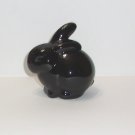 Fenton Glass Jet Black Easter Bunny Rabbit Figurine FAGCA Exclusive Limited