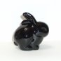 Fenton Glass Jet Black Easter Bunny Rabbit Figurine FAGCA Exclusive Limited