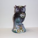 Fenton Glass Amethyst Cottontail Bunny Rabbit Owl Figurine Ltd Ed #14/38 Kibbe