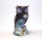 Fenton Glass Amethyst Cottontail Bunny Rabbit Owl Figurine Ltd Ed #14/38 Kibbe