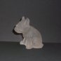 Fenton Art Glass Antique Early 1900's Crystal Satin Bulldog Dog Figurine