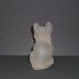 Fenton Art Glass Antique Early 1900's Crystal Satin Bulldog Dog Figurine