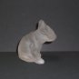 Fenton Art Glass Antique Early 1900's Crystal Satin Bulldog Dog Figurine