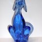Viking Mold Epic Line Kimberlight Blue Glass Sitting Dog Figurine Mosser USA