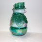 Fenton Glass Teal Carnival Kitten Cat In Teacup Snowman Fairy Light Ltd Ed 28/57