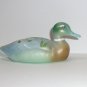 Fenton Glass Jadeite Green Spring Dragonfly Mallard Duck Figurine Ltd Ed 16/22