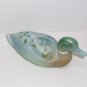 Fenton Glass Jadeite Green Spring Dragonfly Mallard Duck Figurine Ltd Ed 16/22