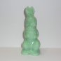 Mosser Glass Jadeite Jade Green Standing Bunny Rabbit with Basket Made In USA