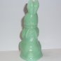 Mosser Glass Jadeite Jade Green Standing Bunny Rabbit with Basket Made In USA