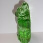 Wilkerson Glass Key Lime Green Cinder Cat Kitten Figurine Glows Pink