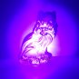 Wilkerson Glass Key Lime Green Cinder Cat Kitten Figurine Glows Pink