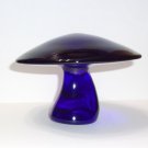 Viking Glass Mold Cobalt Blue Jumbo Mushroom Figurine by Mosser Glass