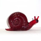 Fenton Glass Ruby Red Snail Figurine Special Order by Mosser Glass