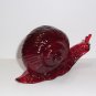 Fenton Glass Ruby Red Snail Figurine Special Order by Mosser Glass
