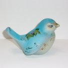 Fenton Glass Crystal Bluebird Berries Song Bird Figurine Ltd Ed #5/15 M Kibbe