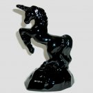 Mosser Glass Black Mystical Unicorn Figurine Former Fenton Mold