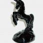 Mosser Glass Black Mystical Unicorn Figurine Former Fenton Mold