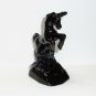 Mosser Glass Black Mystical Unicorn Figurine Former Fenton Mold