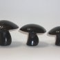 Viking Glass Mold Classic Black Three Mushroom Set by Mosser Glass