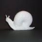 Fenton Glass Milk White Snail Figurine Special Order by Mosser Glass
