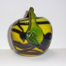 Fenton Glass Dave Fetty Hanging Hearts Gold Brown Green Handblown Apple Figurine