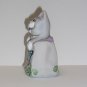 Fenton Glass Grey Cat In A Bag w Fiddle Head Fairy Ltd Ed #6/12 CC Hardman