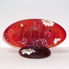 Fenton Glass Ruby Red Ladybug Logo Display Sign Ltd Ed #30/44 M Kibbe