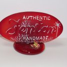 Fenton Glass Ruby Red OOAK Sample Starlight Deer Display Logo Sign JK Spindler