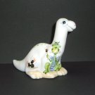Fenton Glass White Crispy Marshmallow Dinosaur Figurine Ltd Ed #2/41 M. Kibbe