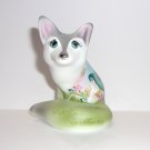 Fenton Glass White Garden Gnome Fox Figurine Ltd Ed #24/48 M Kibbe