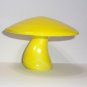Viking Glass Dandelion Yellow Jumbo Mushroom UV Glow by Mosser Glass