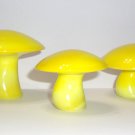 Viking Glass Mold Dandelion Yellow UV Glow Three Mushroom Set by Mosser Glass