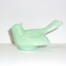 Mosser Glass Jadeite Jade Green 3" Miniature Bird Sparrow Figurine Shelf Sitter