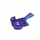Mosser Glass Cobalt Blue 3" Miniature Bird Sparrow Figurine Shelf Sitter
