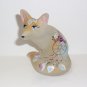 Fenton Glass Natural Native "Dream Catcher" Fox Figurine Ltd Ed #10/23 M Kibbe
