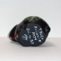 Fenton Glass Black Peppermint Candy Christmas Bunny Rabbit Figurine FAGCA Ltd Ed