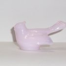 Mosser Glass Crown Tuscan Pink 3" Miniature Bird Sparrow Figurine Shelf Sitter